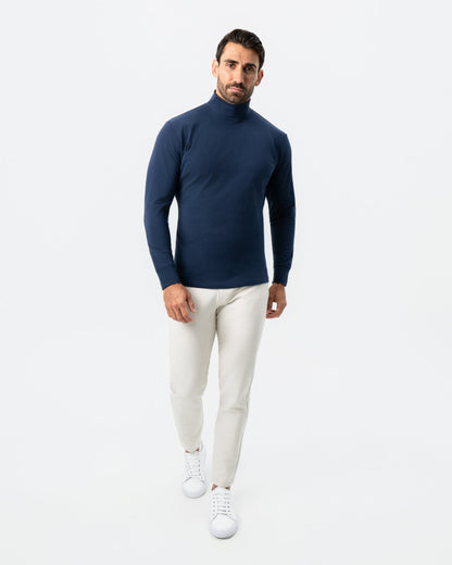 State & Liberty Mock Turtleneck - Navy