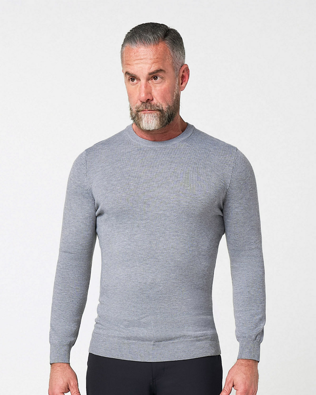 State & Liberty Mid-Weight Wool Crewneck - Grey