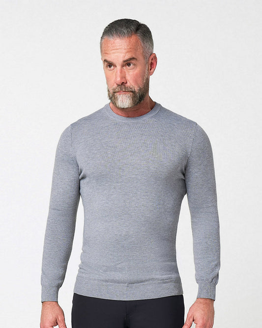 State & Liberty Mid-Weight Wool Crewneck - Grey