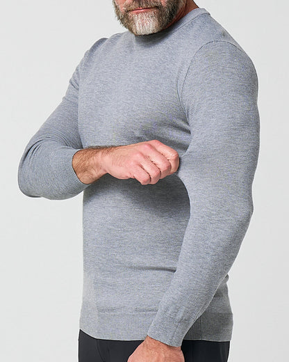 State & Liberty Mid-Weight Wool Crewneck - Grey