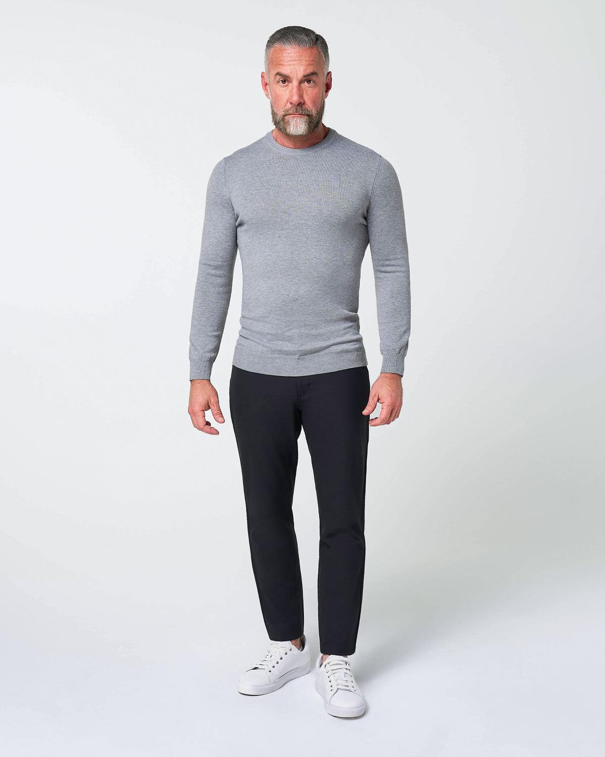 State & Liberty Mid-Weight Wool Crewneck - Grey