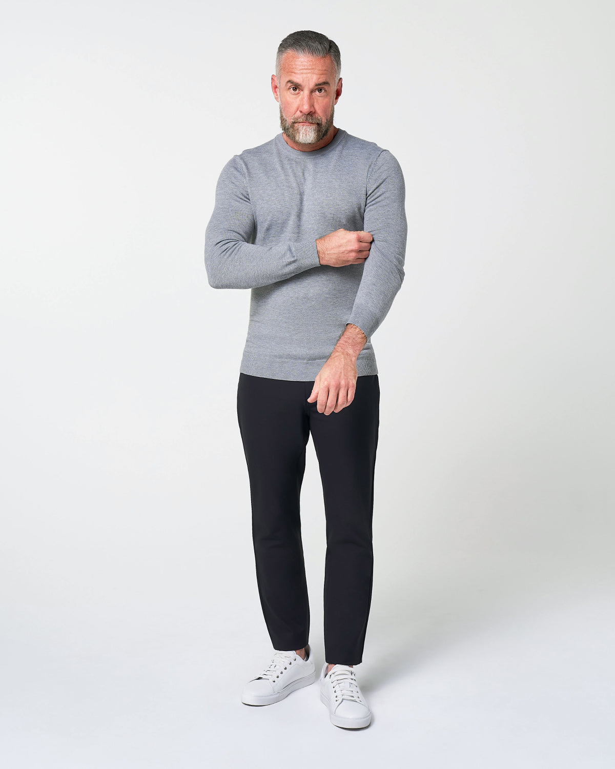 State & Liberty Mid-Weight Wool Crewneck - Grey