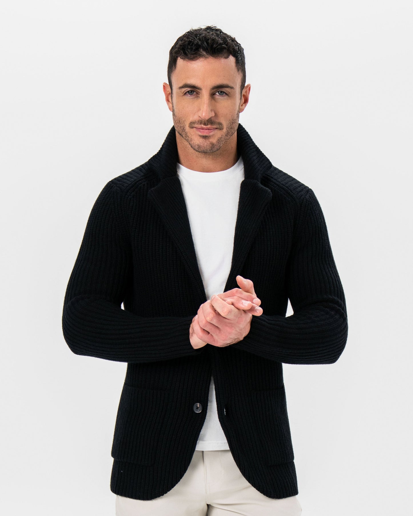 State & Liberty Sweater Blazer - Black