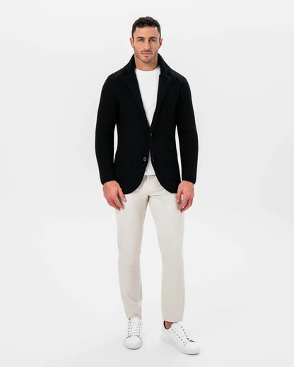 State & Liberty Sweater Blazer - Black