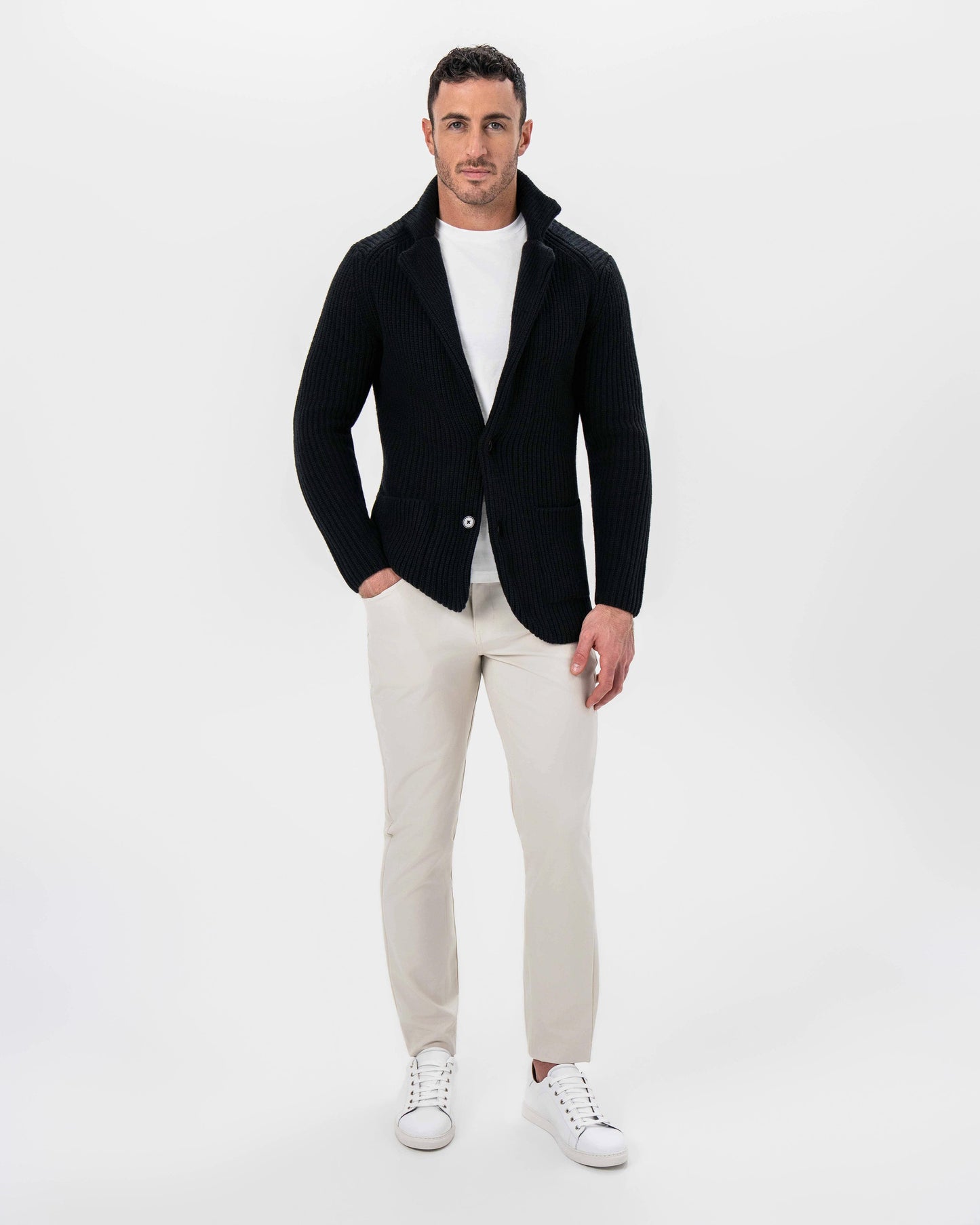 State & Liberty Sweater Blazer - Black