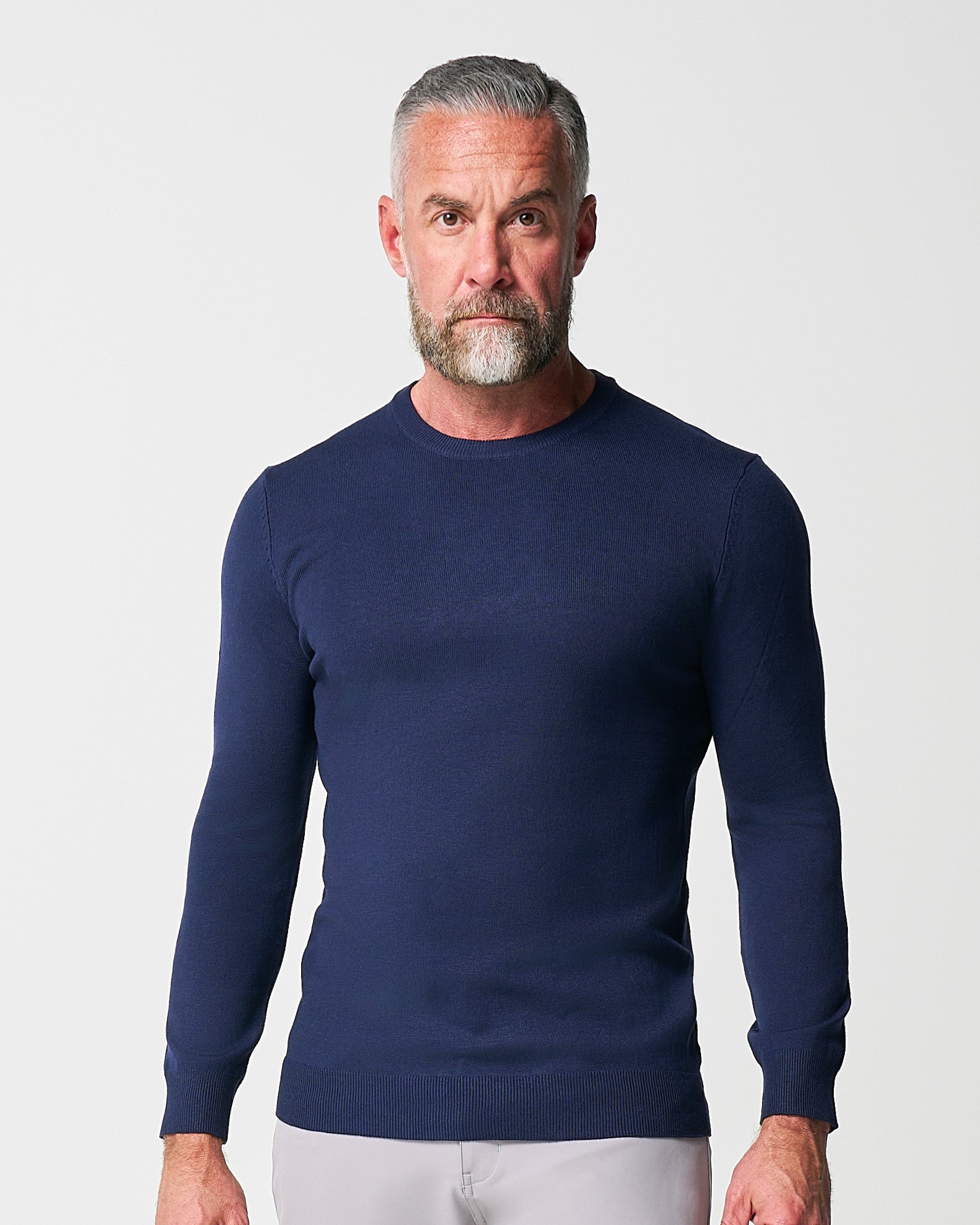State & Liberty Mid-Weight Wool Crewneck - Navy