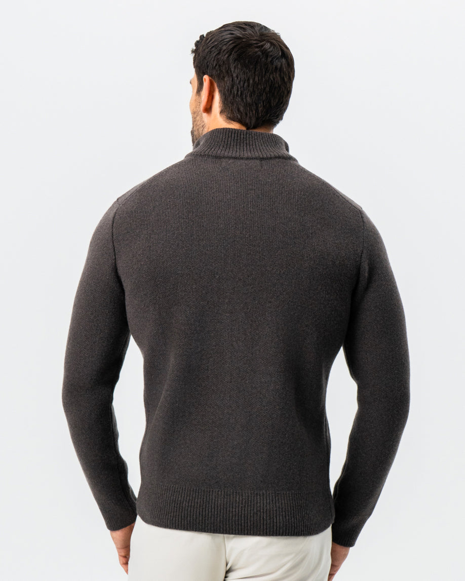 State & Liberty Knit Sweater Bomber - Brown