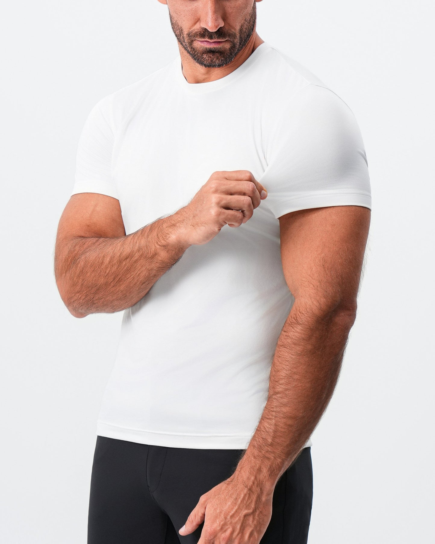 State & Liberty Brushed Mid-Weight Short Sleeve Crewneck - White