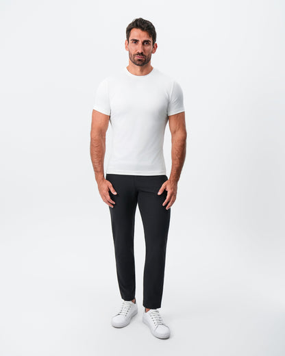 State & Liberty Brushed Mid-Weight Short Sleeve Crewneck - White