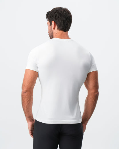 State & Liberty Brushed Mid-Weight Short Sleeve Crewneck - White