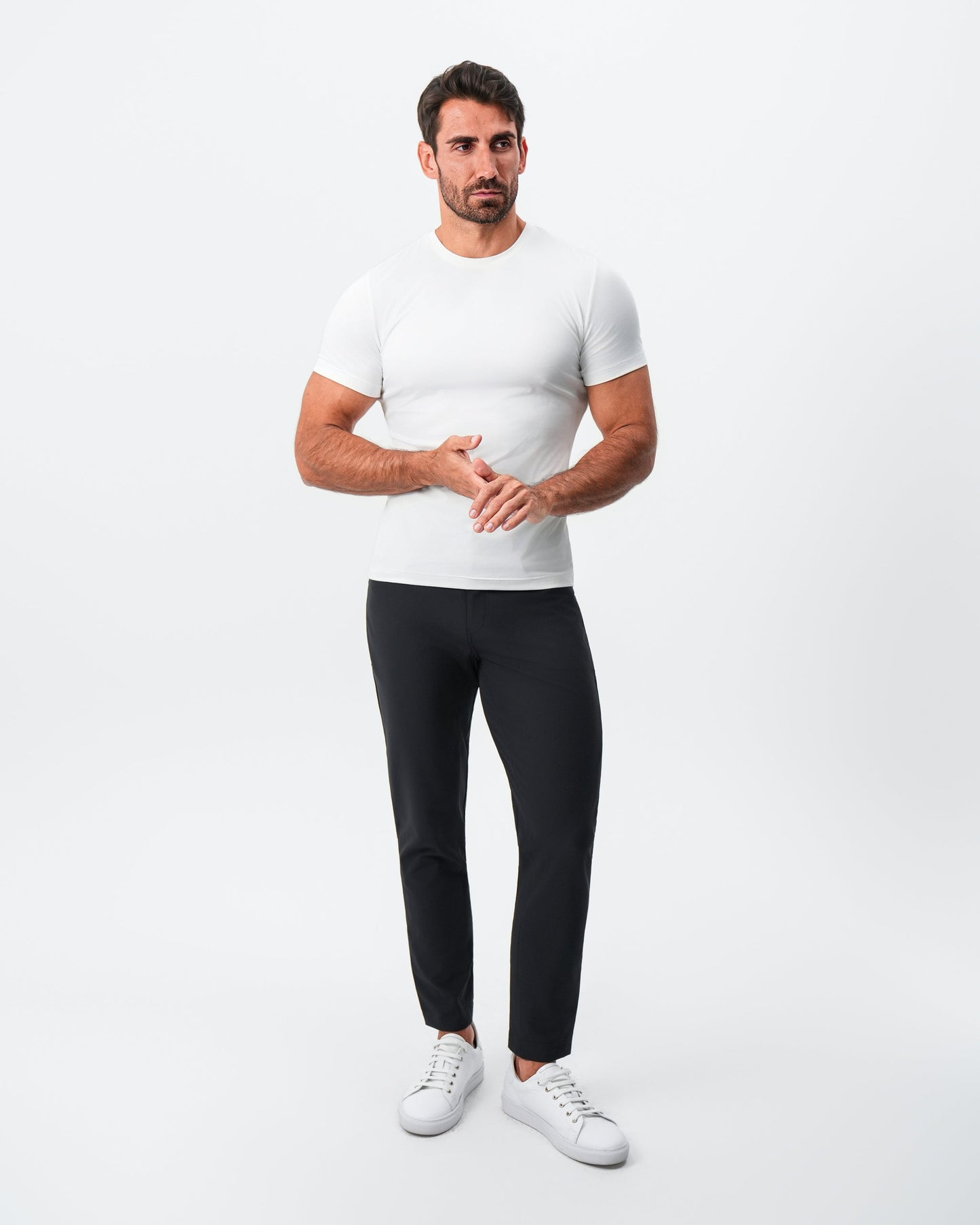 State & Liberty Brushed Mid-Weight Short Sleeve Crewneck - White
