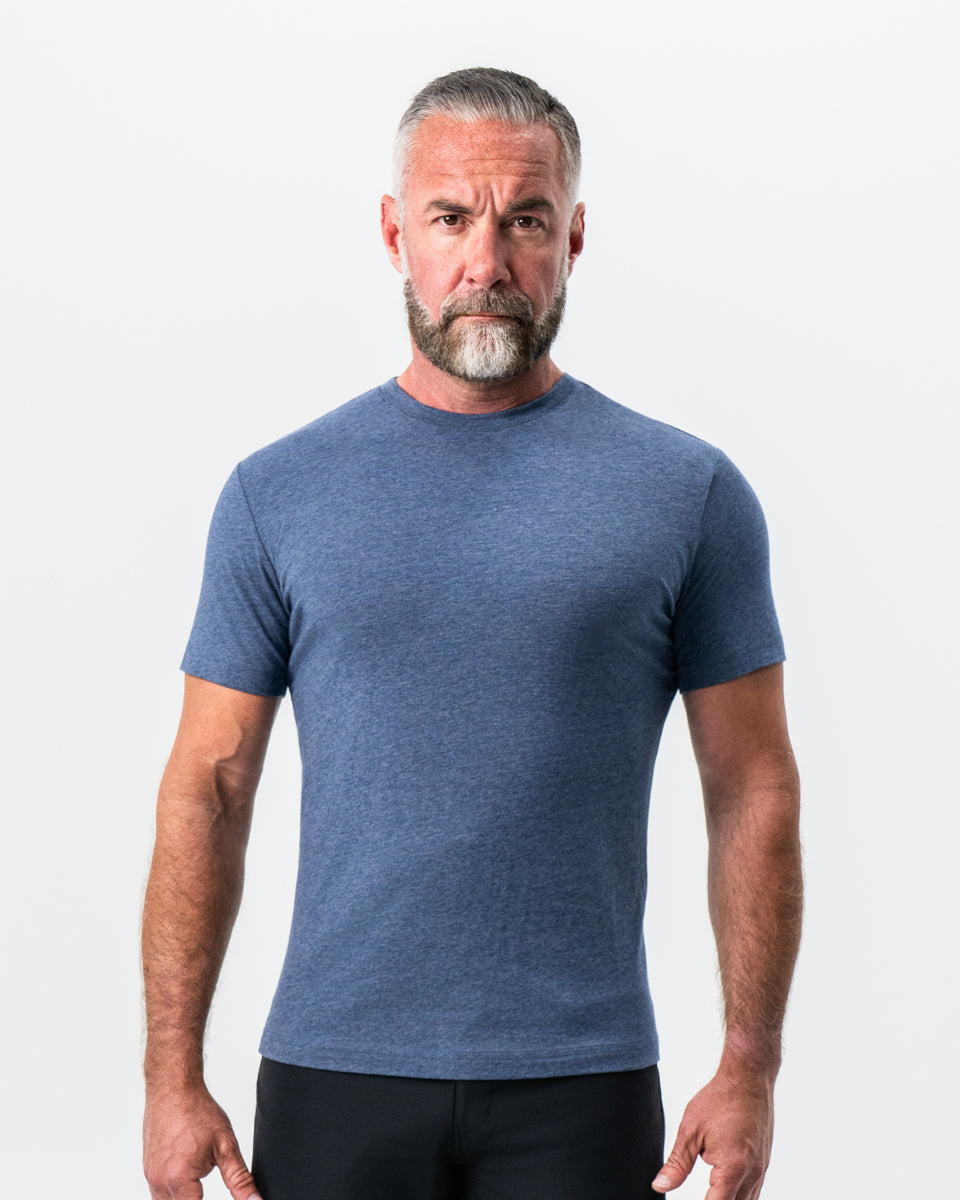 State & Liberty "The Raymond" Storm Blue Short Sleeve Crewneck