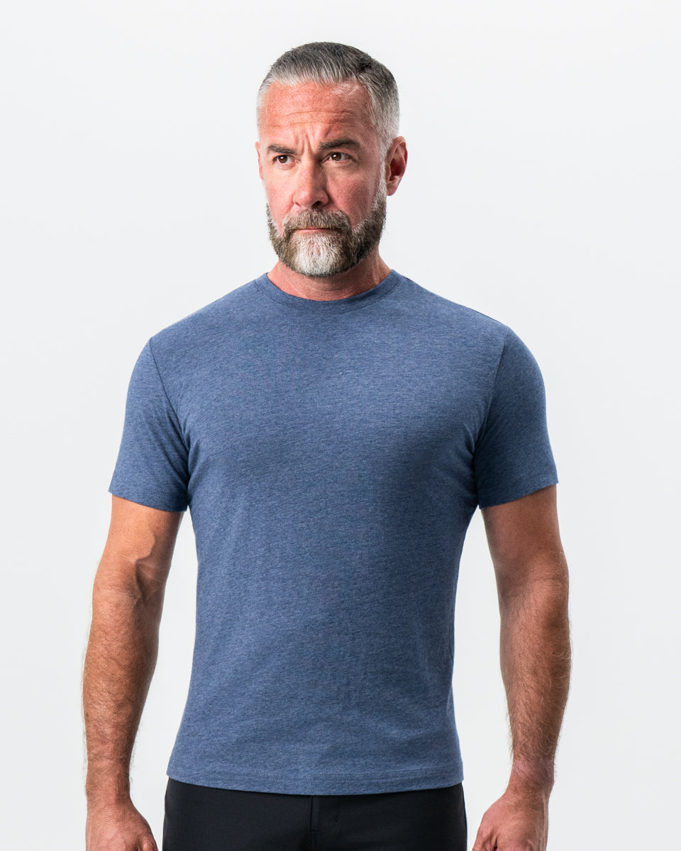 State & Liberty "The Raymond" Storm Blue Short Sleeve Crewneck