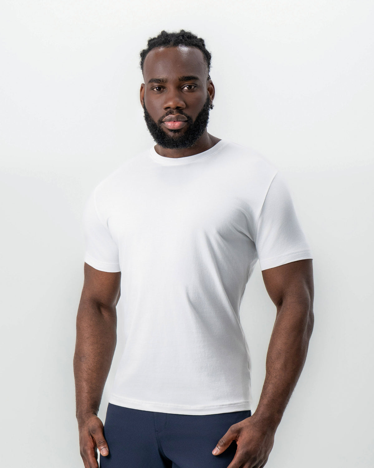 State & Liberty "The Taylor" White Short Sleeve Crewneck