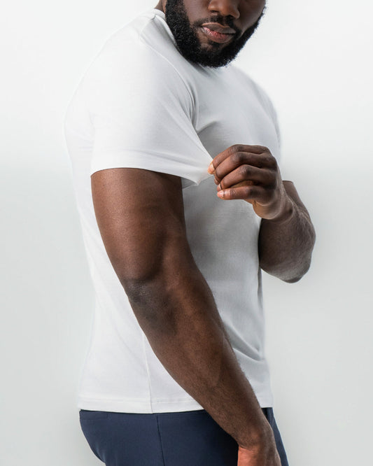 State & Liberty "The Taylor" White Short Sleeve Crewneck