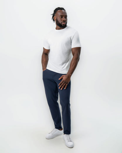 State & Liberty "The Taylor" White Short Sleeve Crewneck