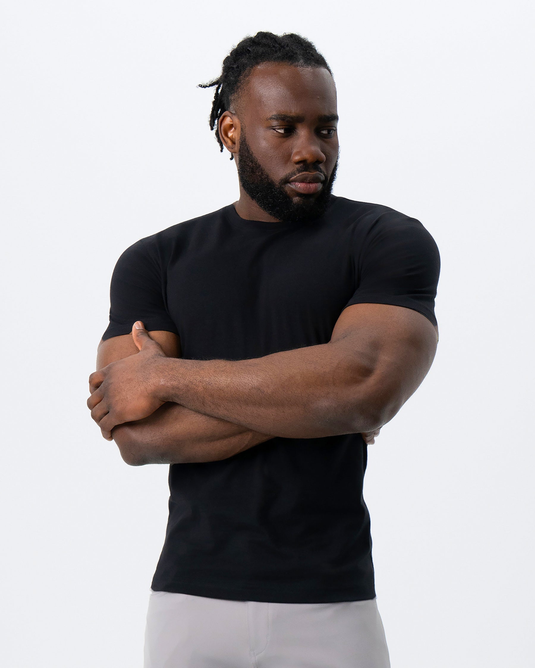 State & Liberty "The Westport" Black Short Sleeve Crewneck