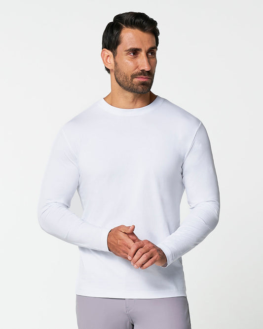 State & Liberty "The Middletown" White Long Sleeve Crewneck