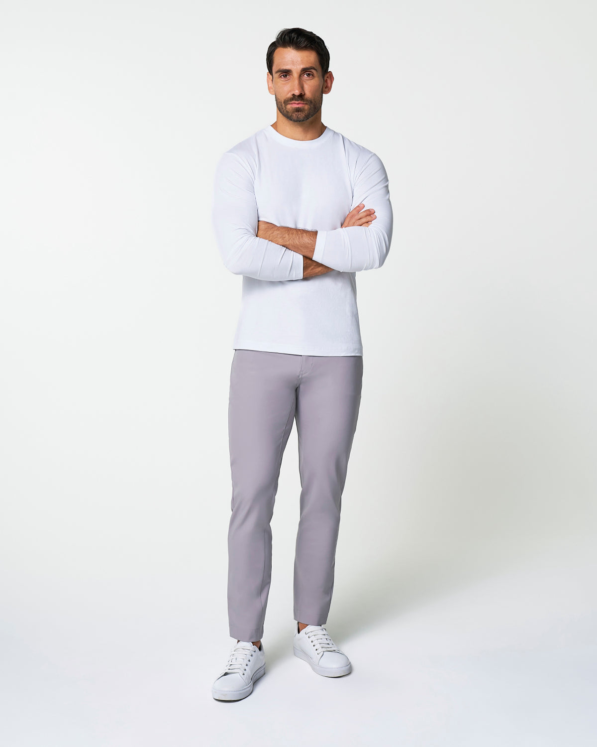 State & Liberty "The Middletown" White Long Sleeve Crewneck