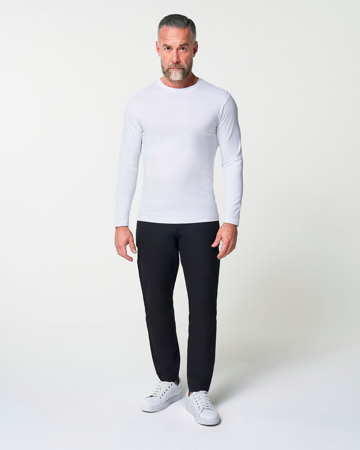 State & Liberty "The Middletown" White Long Sleeve Crewneck