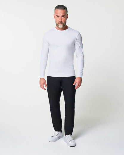 State & Liberty "The Middletown" White Long Sleeve Crewneck