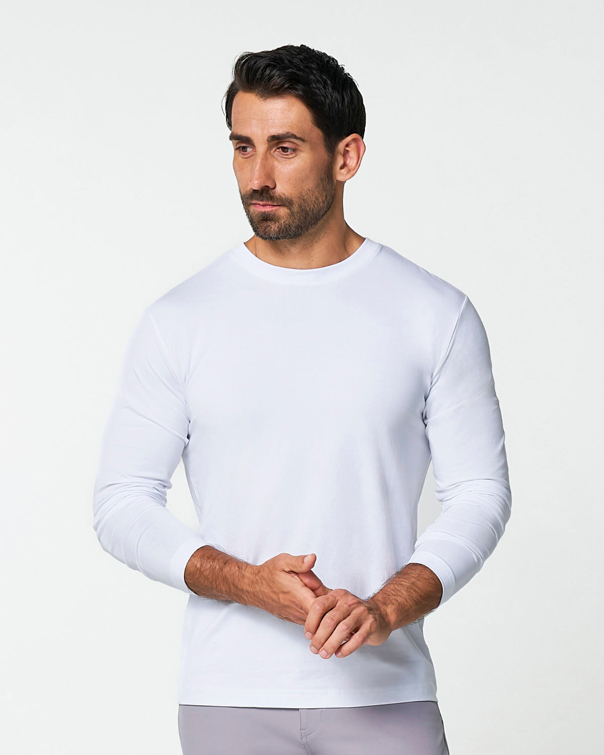 State & Liberty "The Middletown" White Long Sleeve Crewneck