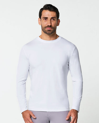 State & Liberty "The Middletown" White Long Sleeve Crewneck
