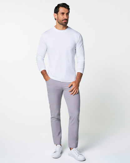 State & Liberty "The Middletown" White Long Sleeve Crewneck