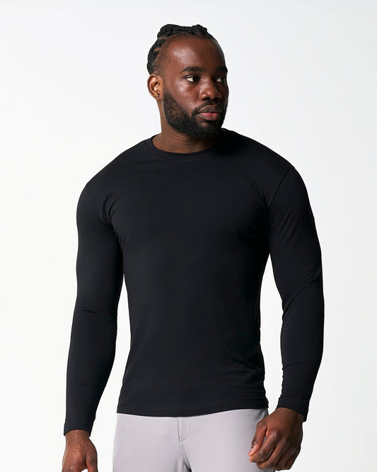 State & Liberty "The Riley" Black Long Sleeve Crewneck