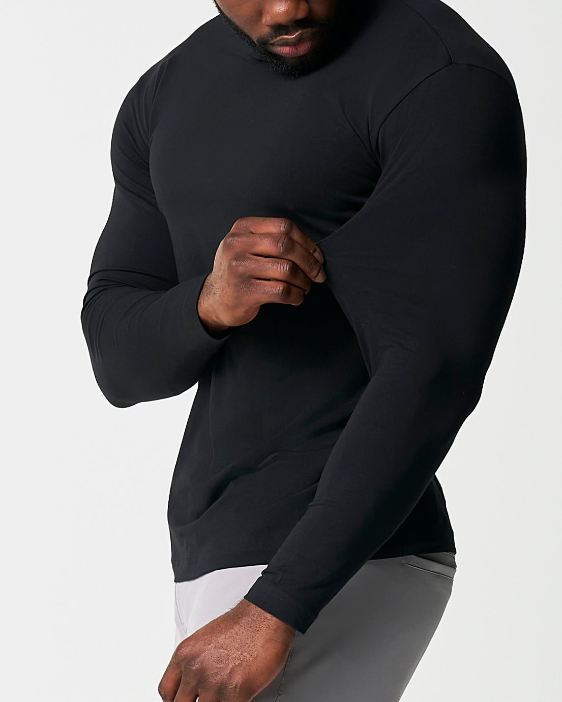 State & Liberty "The Riley" Black Long Sleeve Crewneck