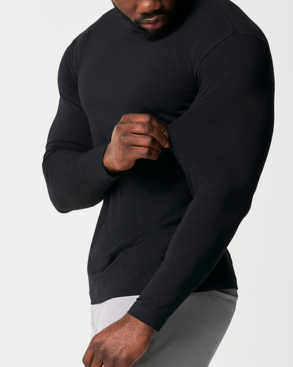 State & Liberty "The Riley" Black Long Sleeve Crewneck