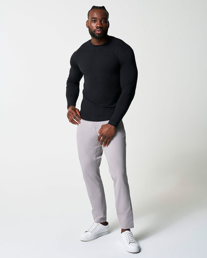 State & Liberty "The Riley" Black Long Sleeve Crewneck