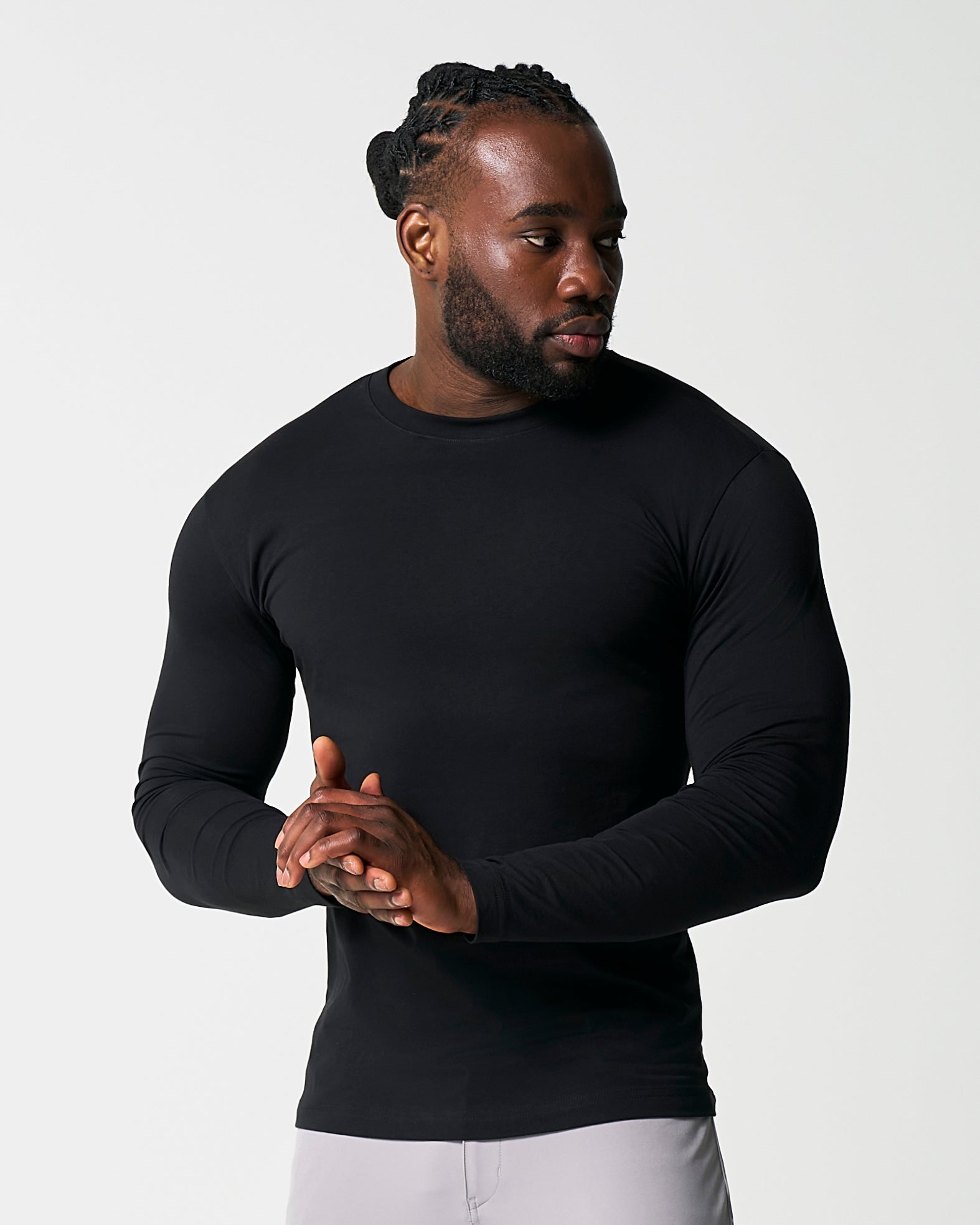 State & Liberty "The Riley" Black Long Sleeve Crewneck