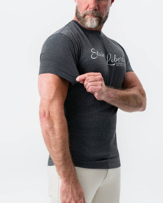 State & Liberty Logo T-Shirt - Charcoal