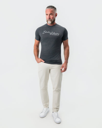 State & Liberty Logo T-Shirt - Charcoal