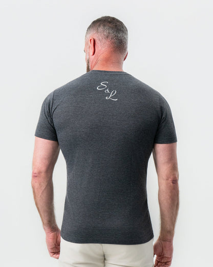 State & Liberty Logo T-Shirt - Charcoal