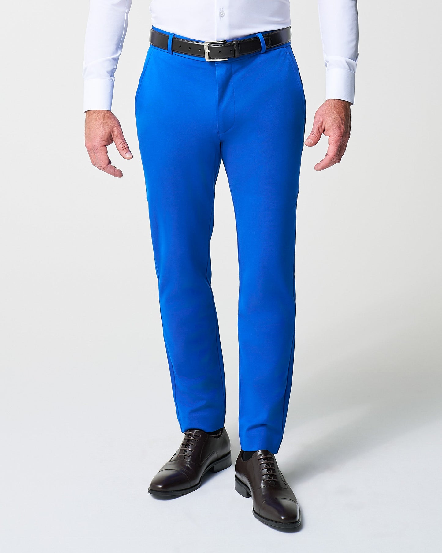 State & Liberty Athletic Fit Stretch Suit Pants - Solid Royal Blue