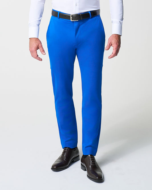 State & Liberty Athletic Fit Stretch Suit Pants - Solid Royal Blue