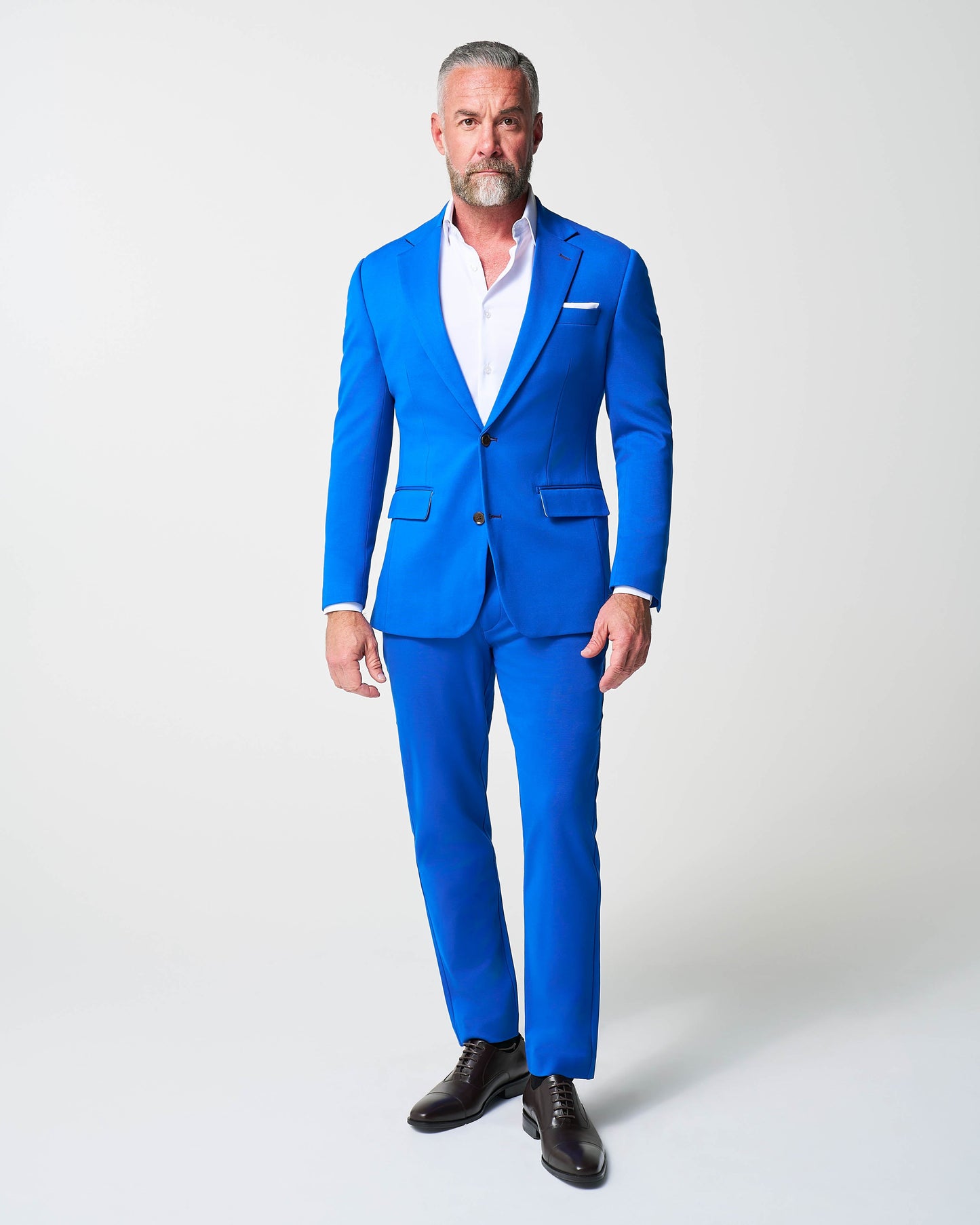 State & Liberty Athletic Fit Stretch Suit Pants - Solid Royal Blue