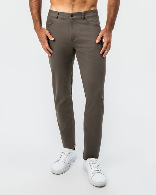 State & Liberty Performance Cotton Twill 5 Pocket Pant - Olive