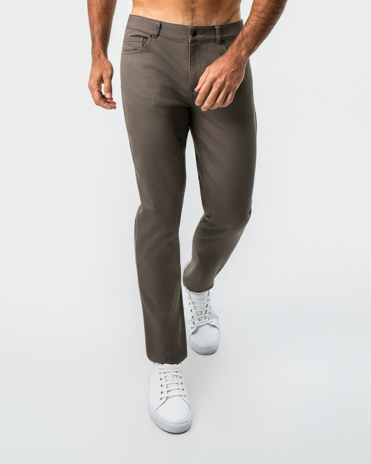 State & Liberty Performance Cotton Twill 5 Pocket Pant - Olive