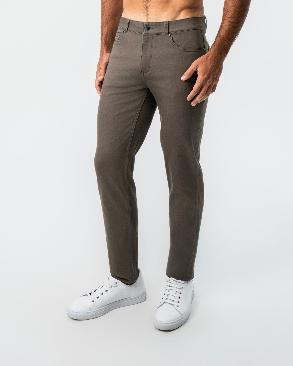 State & Liberty Performance Cotton Twill 5 Pocket Pant - Olive