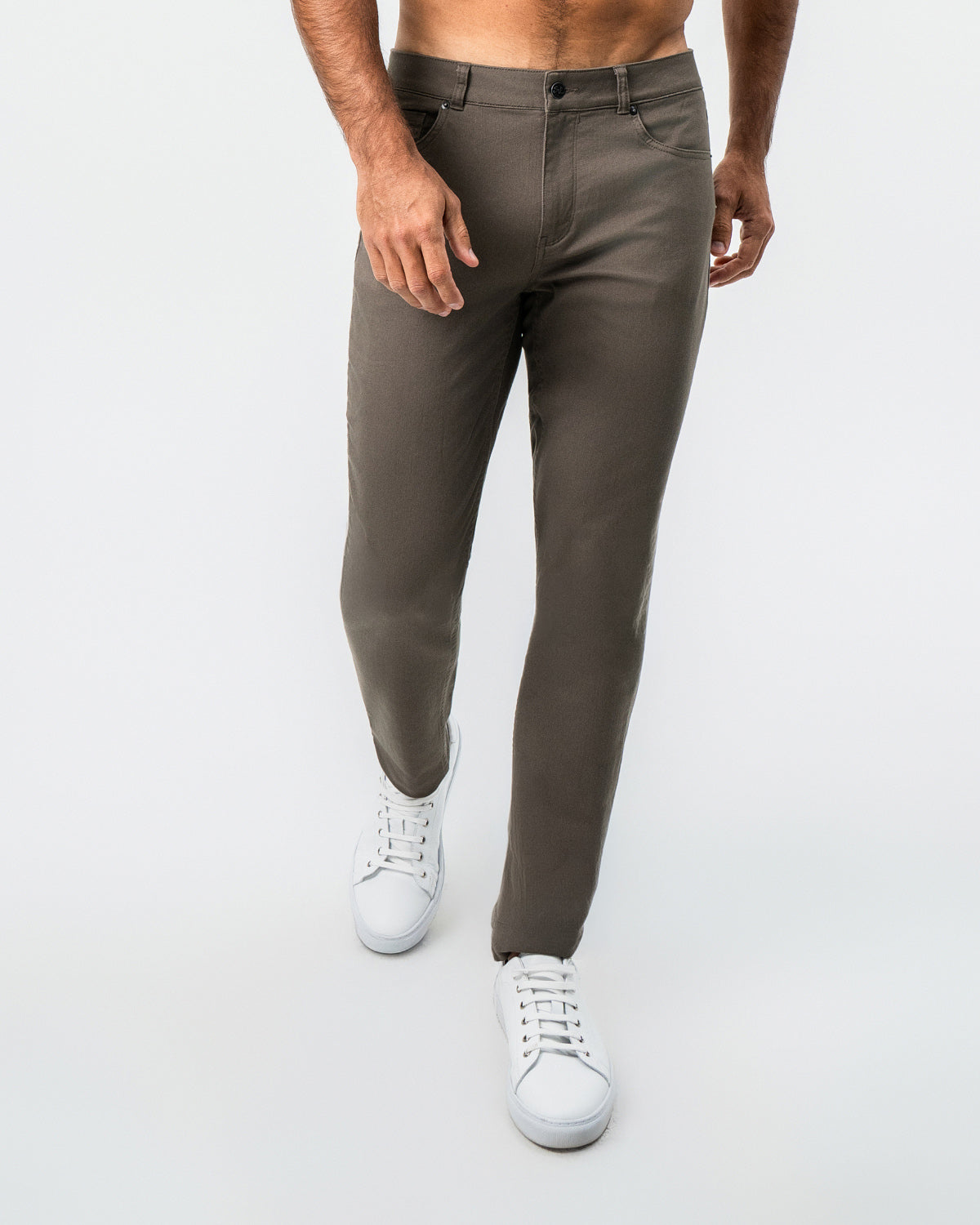 State & Liberty Performance Cotton Twill 5 Pocket Pant - Olive