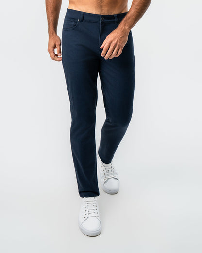 State & Liberty Performance Cotton Twill 5 Pocket Pant - Navy