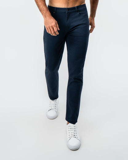 State & Liberty Performance Cotton Twill 5 Pocket Pant - Navy