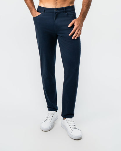 State & Liberty Performance Cotton Twill 5 Pocket Pant - Navy