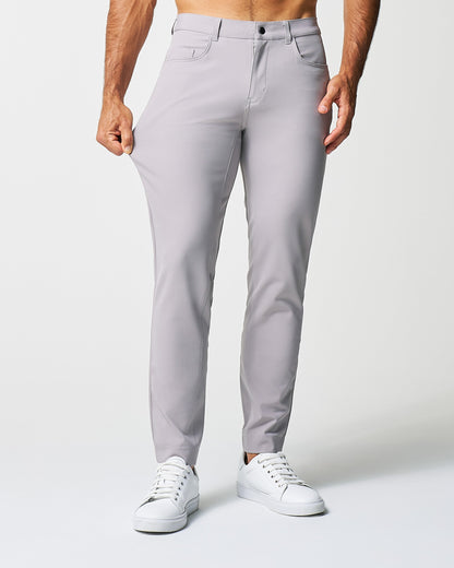 State & Liberty Athletic Fit Stretch Tech Chino - Light Grey