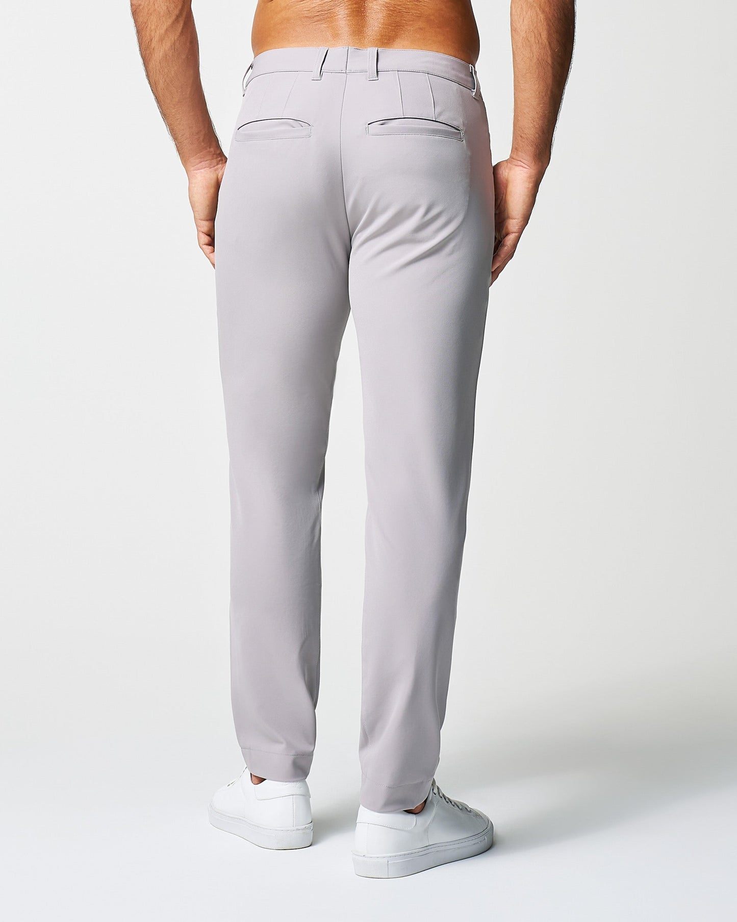 State & Liberty Athletic Fit Stretch Tech Chino - Light Grey