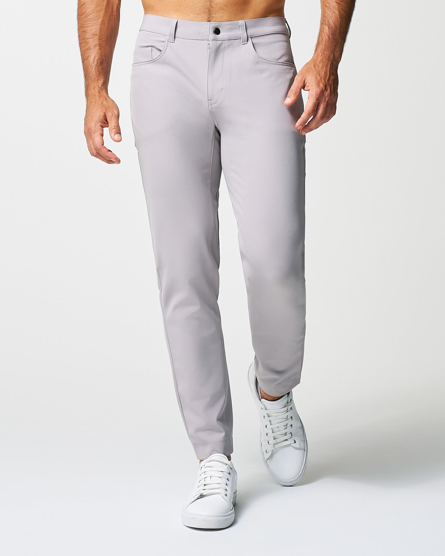 State & Liberty Athletic Fit Stretch Tech Chino - Light Grey
