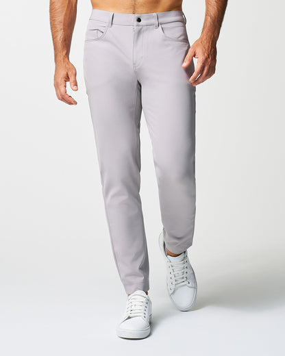 State & Liberty Athletic Fit Stretch Tech Chino - Light Grey